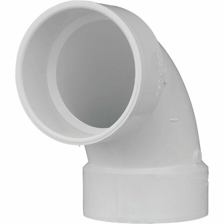 CHARLOTTE PIPE AND FOUNDRY 3 In. Schedule 30 90 Deg. Sanitary DWV PVC Elbow 1/4 Bend PVC 01300  0600HA